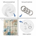 thumbnail image 4 of Beige Beach Coastal Shower Curtain, Waterproof Shower Curtains for Bathroom, Summer Nautical Coral Shell Botanical Vintage Washable Bathtub Curtain Set Bath Decor with 12 Hooks Extra Long 72"x96", 4 of 8