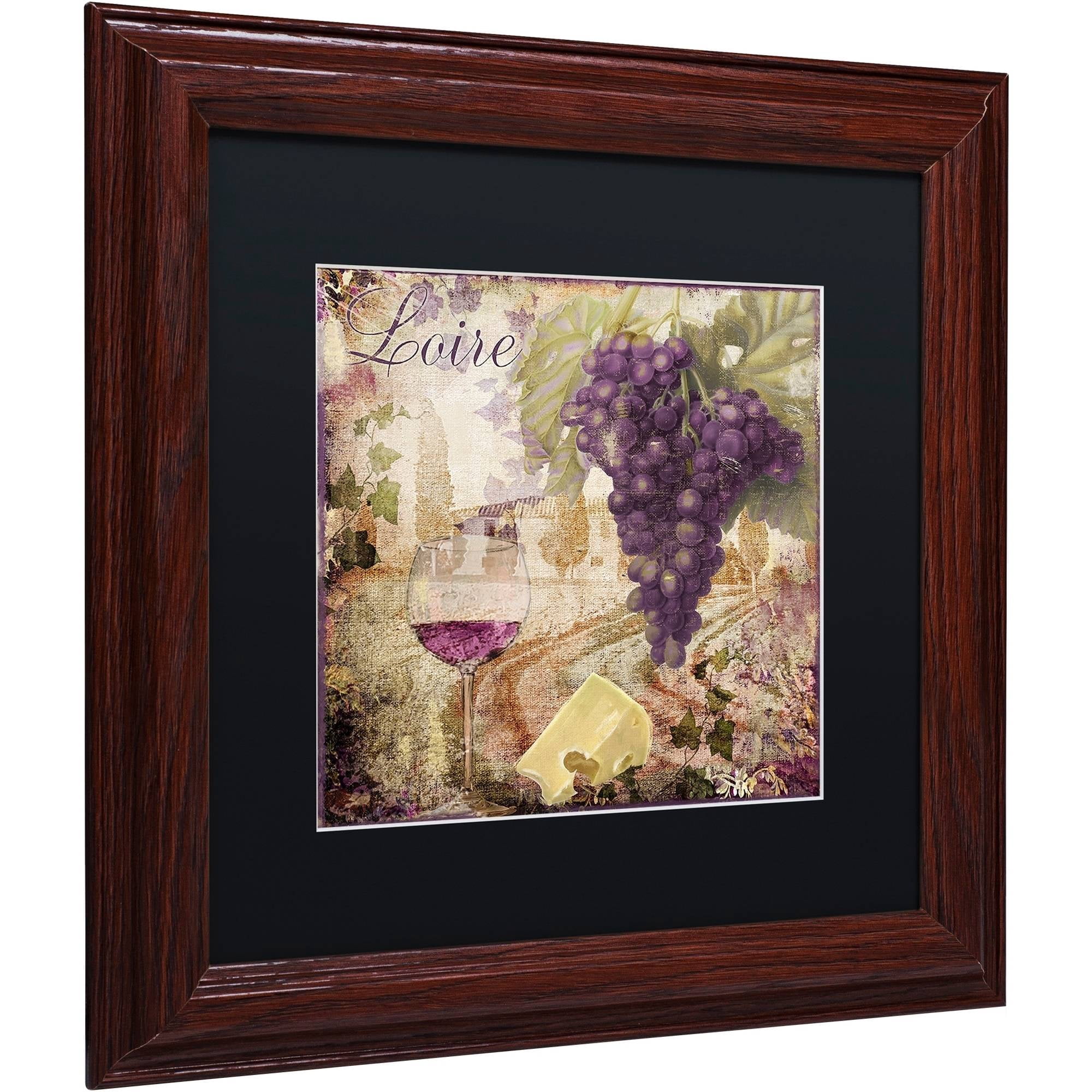 Trademark Fine Art "Wine Country II" Canvas Art by Color Bakery Black Matte, Wood Frame