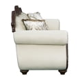thumbnail image 6 of ACME Pierce Fabric Upholstered Tufted Sofa with 5 Pillows in Beige & Cherry, 6 of 6