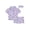 Lavender Sunrise, variant on Girls Short Sleeve Button Front Pajama Top and Shorts Set with Eyemask, 3-Piece, Sizes Sizes 4-18