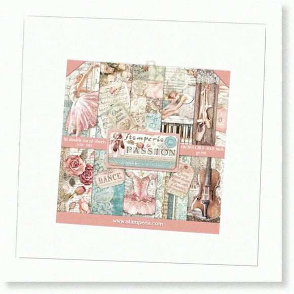 Pion Mini Scrapbooking Pad - Pastel Tones, 8x8 inches (SBBS29)