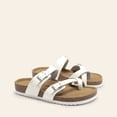 thumbnail image 2 of DREAM PAIRS Women's Cork Style Slides Comfortable Arch Support Sandals with ArchFrame Dual Midsole Suede Insole Slip-on Flat Sandals, 2 of 6
