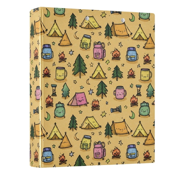 Three Ring Binder Camping 1.5 Inch Round Binder D-Rings for Office Supplies and More