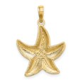 thumbnail image 6 of Auriga 10k Yellow Gold Rhodium D/C Starfish Charm for Women (L-19 mm, W-18.8 mm), 6 of 6