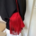 thumbnail image 4 of XINXIAOO Bohemian Fringe Messenger Bag, Crossbody Phone Purse with Adjustable Strap, 4 of 5