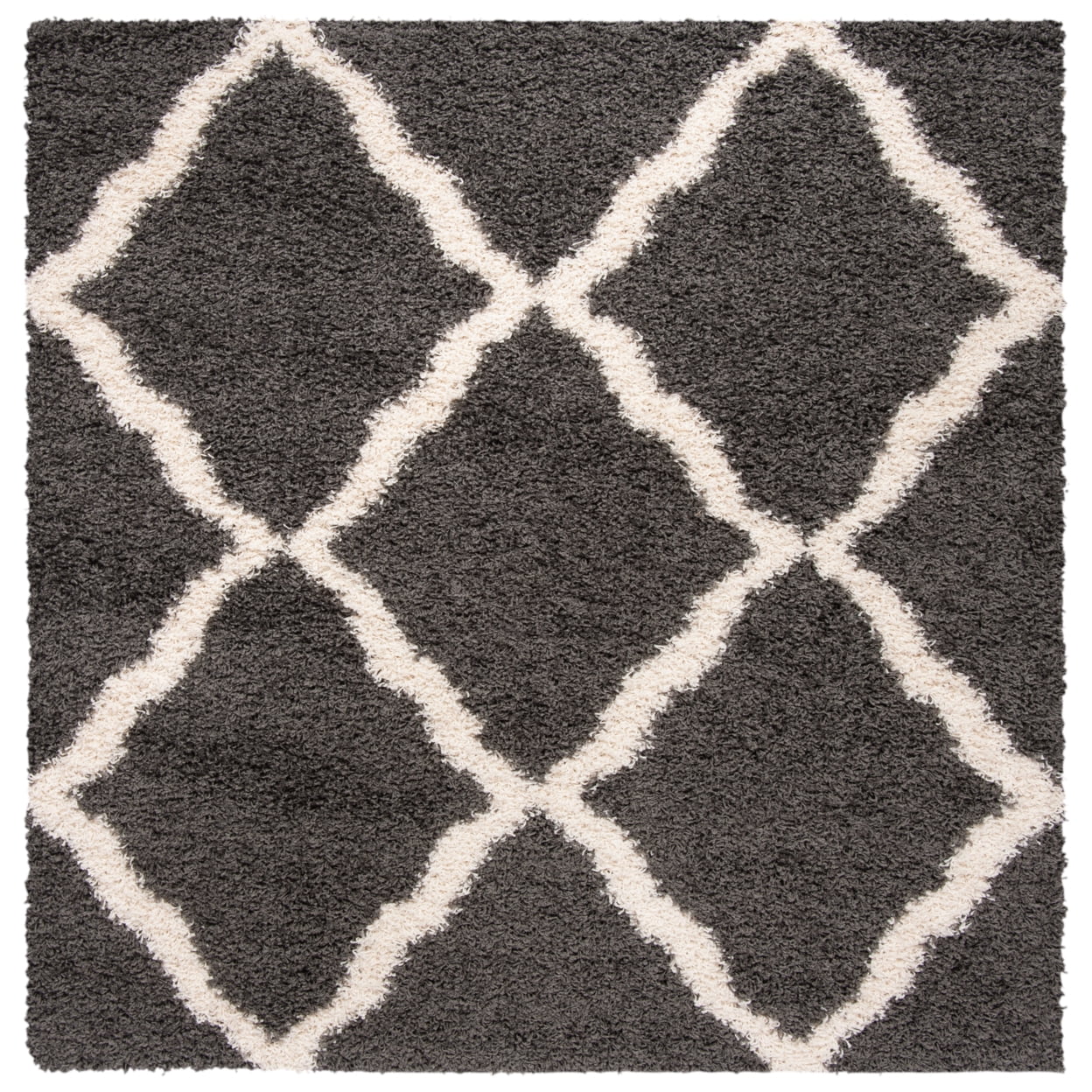 SAFAVIEH Dallas Shag SGDS257A Dark Grey/Ivory Rug