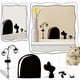 thumbnail image 2 of Adhesivos decorativos para pared, patrón de agujeros de dibujos animados negros, adhesivo decorativo, mural artístico, habitación infantil, 2 of 7