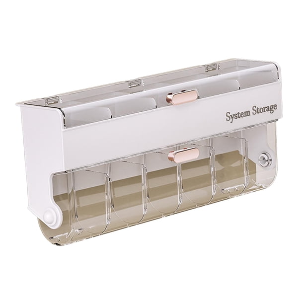 Caja de almacenamiento para ropa interior y bragas, organizador de sujetadores de pared para otros artículos pequeños Blanco