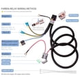 thumbnail image 4 of FARBIN - Bocinas de coche de 12 V, tono alto, tono bajo, metal, doble con arnés de relé, universal p, 4 of 8