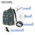 thumbnail image 3 of Vsdgher Modern Excavator Print Canvas Backpack Travel Rucksack Unisex Knapsack 15.7/17.7Inch Laptop Backpack for Work,College-Small, 3 of 5