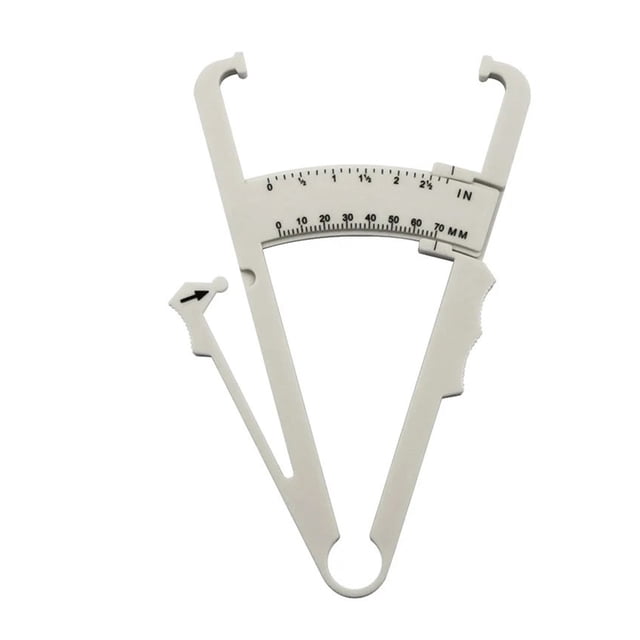 Body Fat Caliper Fitness Clip Fat Loss Tester Calculator Skinfold Measurement Tool with Slim Chart ,Wide Applications