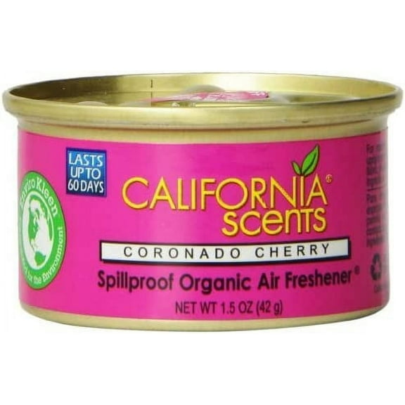 California Scents Spillproof Organic Air Freshener, Coronado Cherry, 1.5 oz, 4 Count, 4 Pack