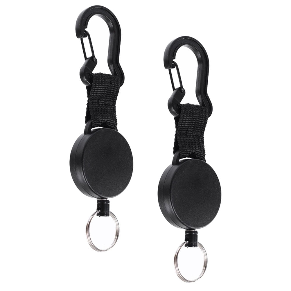 Retractable Reel Clip Anti-lost Key Holder 8 Pcs Easy-to-pull Keychain Ring Outdoor Rings Keychains Stretchable