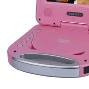 Proscan 7-In. Portable DVD Player with Earphones, Remote, and Integrated Handle, Pink, PDVD7049, PDVD7049-PINK