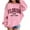 Pink, variant on Kiijoy Toddler Girls Casual Sweatshirt Florida Print Drop Shoulder Pullover, Sizes 3-4