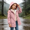 thumbnail image 6 of FSYBOA Girls Windbreaker Jackets Size 14-16T, Comfortable Full Zip Long Sleeve Waterproof Hooded Outerwear Pink, 6 of 6