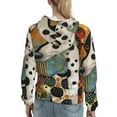 thumbnail image 7 of Daiia Abstract Dalmatian Art Pattern Women's Fashion Hoodies & Sweatshirts with Kangaroo Pocket Hooded Sweatshirt with Eye-catching Drawstrings-Medium, 7 of 7