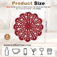 thumbnail image 2 of Uxcell 6Pcs Crocheted Cotton Doilies, 5.5" Lace Doilies for Tables Cloth Lace Placemats Handmade Tray Doilies Round Cups Coasters for Glasses Crafts Kitchen Dining Room, Dark Red, 2 of 7