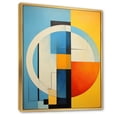 thumbnail image 2 of Designart "Bold Bauhaus Coral and Yellow Mid Century" Abstract Floater Framed Wall Decor, 2 of 7