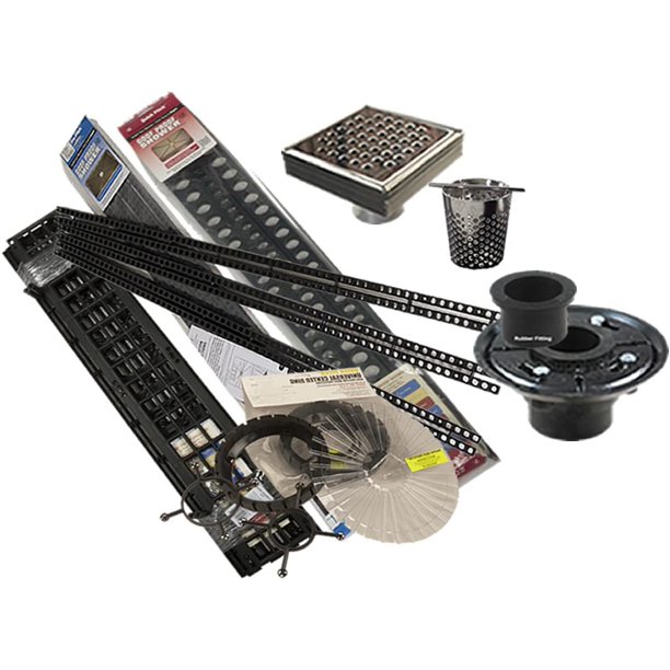 Quick Pitch with SereneDrains Square Drain Shower Floor Kit Standard