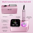 thumbnail image 5 of Electric Nail Drill Professional 45000RPM, Smart Touch Display Electric Nail File, Nail Drill Kit for Remover Acrylic & Gel Nails Manicure for Salon Home,Pink, 5 of 8