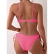 thumbnail image 4 of Traje de baño de 2 piezas para mujer, trajes de baño para mujer, traje de baño bikini de dos piezas con cordones y abertura para mujer, traje de baño de nailon para playa y aguas termales de color lis, 4 of 5