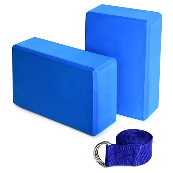 Bloque de yoga 2pcs bloques de yoga EVA 1pcs algodón correa de yoga bloques de estabilidad Conjunto de correa de yoga para yoga Pilates Meditación