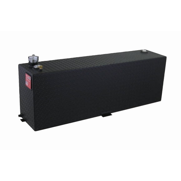 RDS Tanks Liquid Transfer Tank 71212PC DOT Approved; Gasoline or Diesel; 60 Gallon Capacity; Rectangle; Powder Coated Diamond Tread; Black; Aluminum