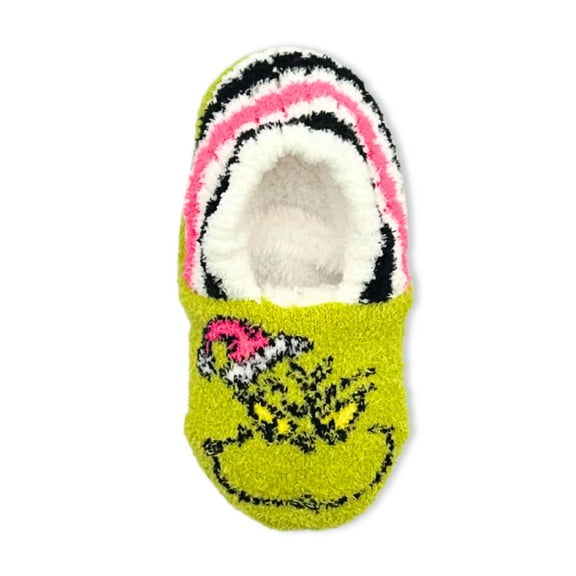 Grinch x Justice Girls Slipper Socks, 1-Pack, Sizes S/M-M/L