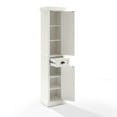 thumbnail image 4 of Crosley Furniture Seaside 2 Drawer Wood Linen Cabinet in Distressed White, 4 of 8