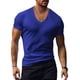 thumbnail image 5 of Playera Casual Delgada Delgada Con Cuello En V De Color, 5 of 8