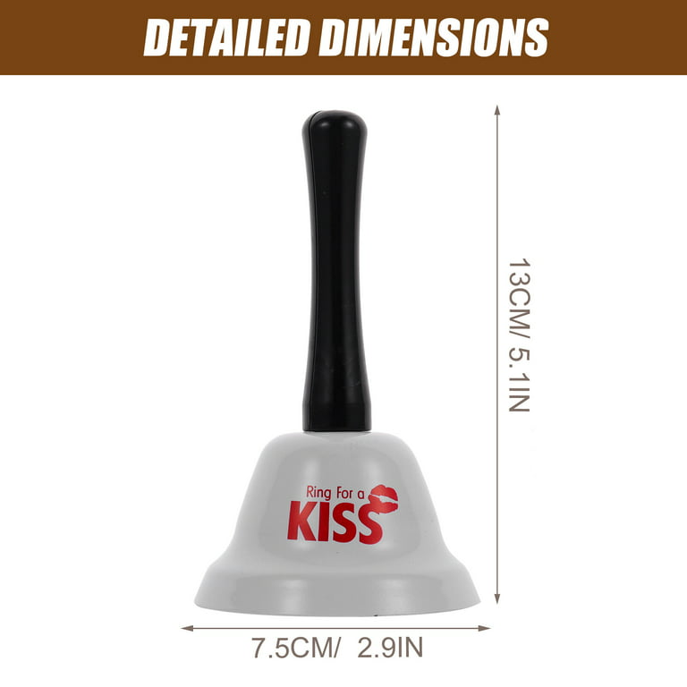 Ring For A Kiss Bell Portable Hand Bell Wedding Cheering Bell Novelty  Romantic Gift 