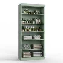 Palace Imports  100% Solid Wood 32" Bathroom Cabinet with Frosted Glass Doors, 2-Drawers and Adjustable Shelves, Sage