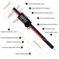 thumbnail image 4 of Digital Vernier Calipers 150mm - High Precision Digital Caliper with Large LCD Screen Micrometer Accuracy Calipers Measuring Tool for DIY & Professionals Inches/MM Conversion, 4 of 5