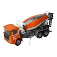 thumbnail image 4 of Camión de ingeniería para niños, modelo de camión mezclador de cemento, transportador de vehículos de construcción a escala 1:60 naranja, 4 of 9