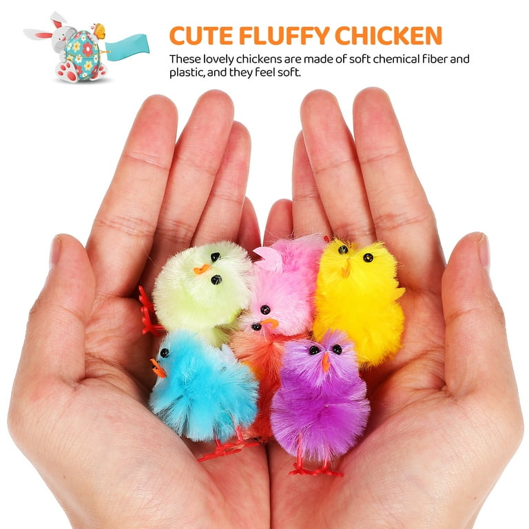 36 Pcs Easter Chicks Colorful Baby Chicks Miniature Fluffy Chick Toys for Kids Party Favors Ornaments Walmart