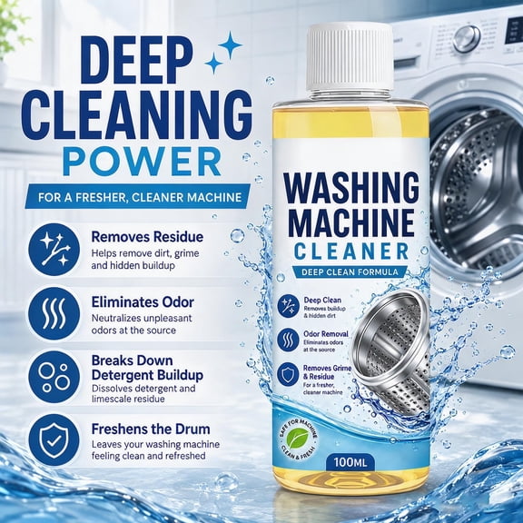 Washing Machine Cleaner,Concentrated Washing Machine Drum Cleaner,Powerful and Gentle Washing Manchine Grime Remover,Ideal for Deodorizing and Eliminating Dirt