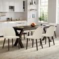 thumbnail image 7 of AFO Mid Century Modern Dining Chairs Set of 2, Upholstered Parson Fabric Side Chairs with Rubberwood Legs, Beige, 7 of 7