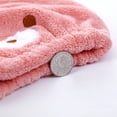 thumbnail image 4 of Toallas para secar el cabello Gorros de oso lindo Sombrero para el cabello Secado rápido Baño Cabezal de ducha Toalla Envoltura Gorro para el cabello de secado rápido Rosa, 4 of 6