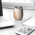 thumbnail image 3 of 12oz Stemless Wine Tumblers Orange and Grey Abstract Art Artwork Vacuum Insulated Stainless Steel Travel Tumbler Cups Mug with Lid and Straw for Champaign,Cocktail,Beer with Cleaning Brush, 3 of 5