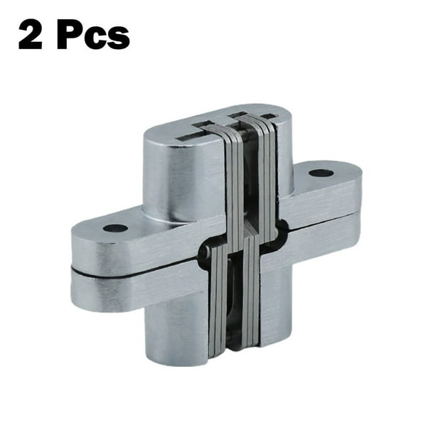 2 Pack Hinge 180 Degree Invisible Folding Door Concealed Cross Hinges