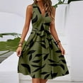 thumbnail image 2 of Sundresses For Women 2025, Casual V Neck Sleeveless Floral Tunic Tank Wedding Guest Dress Cocktail Beach Vacation Plus Size Dressy Tops Formal Dress Golf Petite Dresses Maxi (XXL, Dark Green) ZMTing, 2 of 5