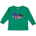 thumbnail image 3 of Inktastic African American Girl, Cape, Superhero Girl Girls Long Sleeve Toddler T-Shirt, 3 of 5
