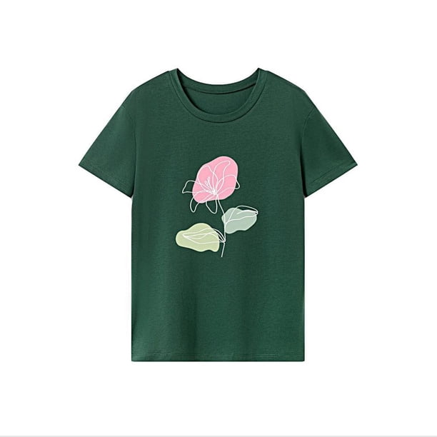 Camiseta de mujer con cuello redondo, camiseta de manga corta sencilla de recuerdo para Trip Street XL