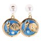 thumbnail image 1 of 1 par de pendientes de inspiración vintage para mujer, estilo bohemio, para uso diario, con concha, pequeños pendientes colgantes., 1 of 6
