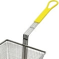 thumbnail image 5 of Truecraftware – 17" x 8" x 5-3/4" Rectangular Deep Fry Basket with Hook Heavy Duty Nickel Plated Iron with Yellow Coated Handle -  Kitchen Frying Chips Fish Sausages, 5 of 5