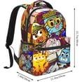 thumbnail image 3 of Anime The Amazing World of Gumball Backpack Canvas Funny Couple Backpacks 3D Large Capacity Travel Bags Gym Daypack Unisex, 3 of 7