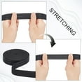 thumbnail image 6 of Silicone Backed Elastic Band Black 20 Yards 4 Sizes Non-Slip Sewing Polyester Ribbon 0.7/1.1/1.5/1.9" 3 Strips Elastic Gripper Band Stretchy Band Roll for Garment Wig Sewing Bike Shorts, 6 of 8