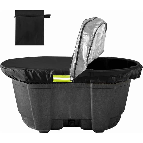 Rubermaid 150 Gallon Oval Stock Tank Water Trough Cover with Zipper