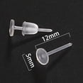 thumbnail image 5 of Qisuw 100Pcs Invisible Plastic Earrings Blank Pins Stud Tiny Head Earring Posts and Back Jewelry Findings DIY Supplies, 5 of 13